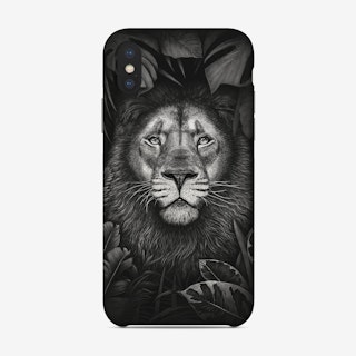 Lion In Tropical Leaves Phone Case