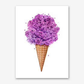 Ice Cream With Lilac Art Print