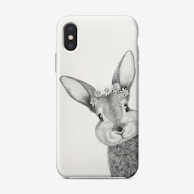Rabbit With Flowers Phone Case