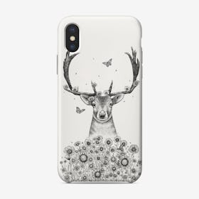 Deer In Flowers Phone Case
