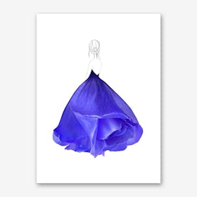 Fashion Blue Rose Art Print