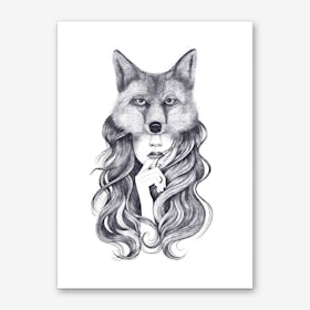 Fox Girl Art Print