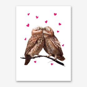 Lovely Owls Art Print