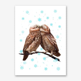 Winter Owls Art Print
