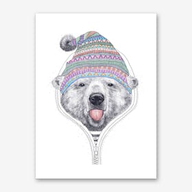 Bear In A Hood Art Print