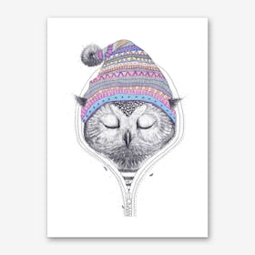 Owl In A Hood Art Print
