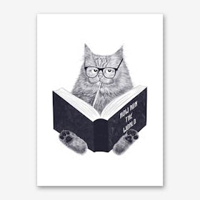 Smart Cat Art Print