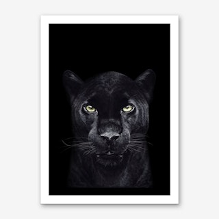 Black Panther on Black Art Print