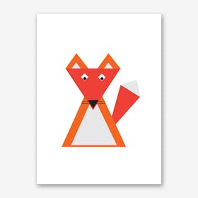 Fox Triangle Illustration Art Print