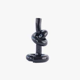 Knotted Candleholder - Black