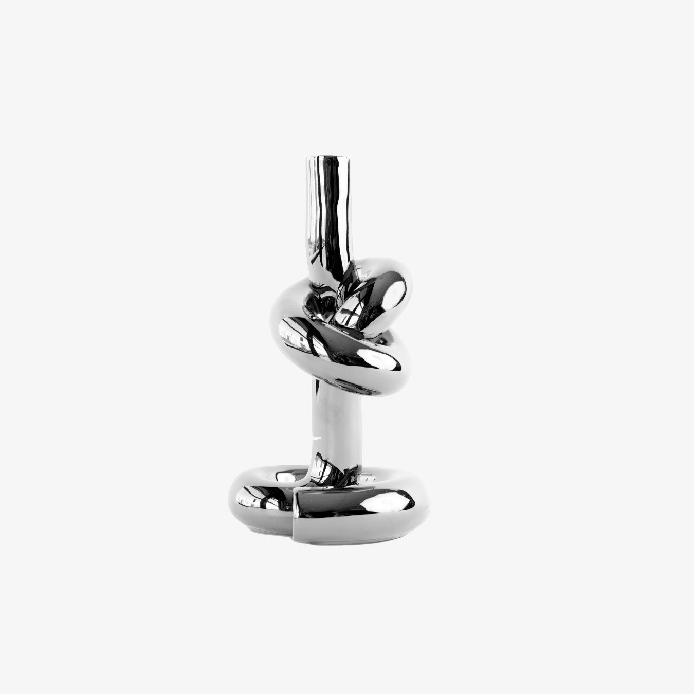 Knotted Candleholder - Silver by Werkwaardig