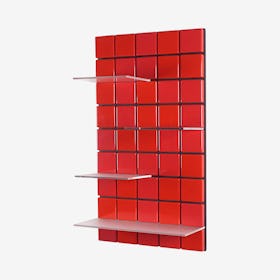 Confetti Monochrome Shelf - Vermillion