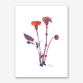 Ode aux Fleurs Orange Art Print