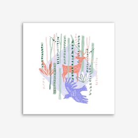 The Bird and the Deer Art Print