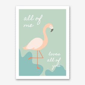 Flamingo Love Art Print