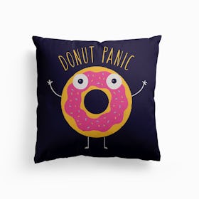 Donut Panic Canvas Cushion