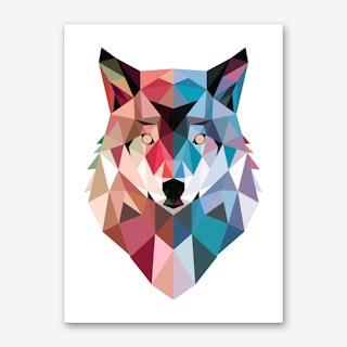 Geo Wolf Art Print