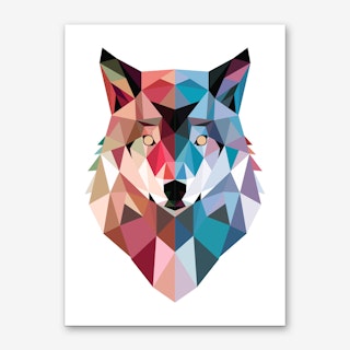 Geo Wolf Art Print