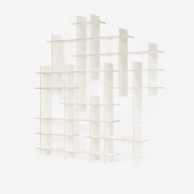 Shelf Criss-Cross, 24 piece Shelving, in White