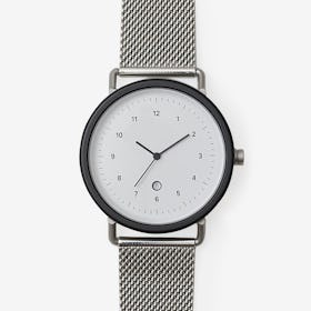 SS01 Watch (BLK/ SIL CASE/ SIL M.STRAP)