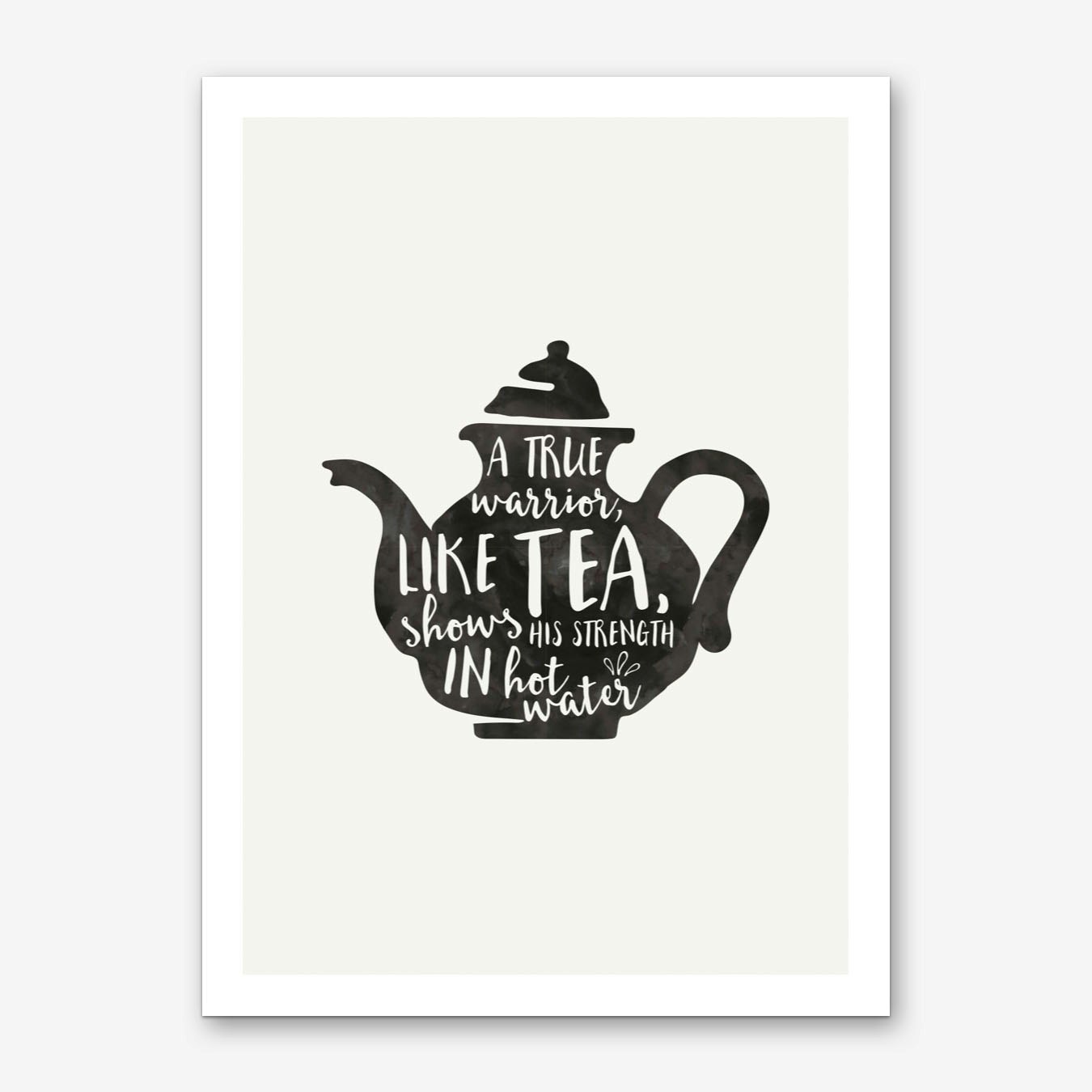 Warrior Tea Art Print by Baldy and the Fidget