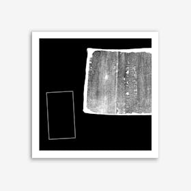 Black White Texture & Rectangle Art Print