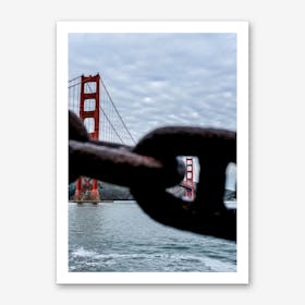 Peeking Golden Gate Bridge Art Print