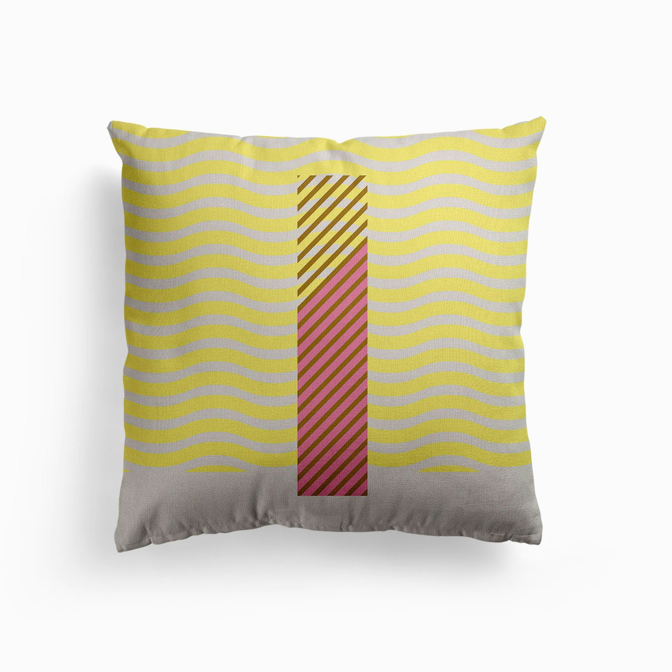 I Typeface Alphabet Canvas Cushion by Lazy Day Paper