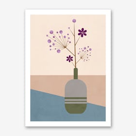 Lila Flower Art Print