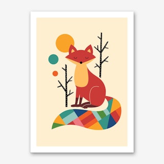 Rainbow Fox Art Print