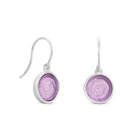 Gaudí Earrings - Silver & Violet