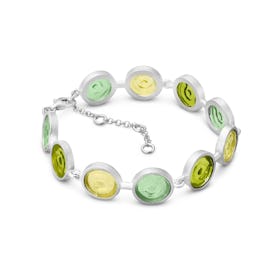 Gaudí Bracelet - Silver and green