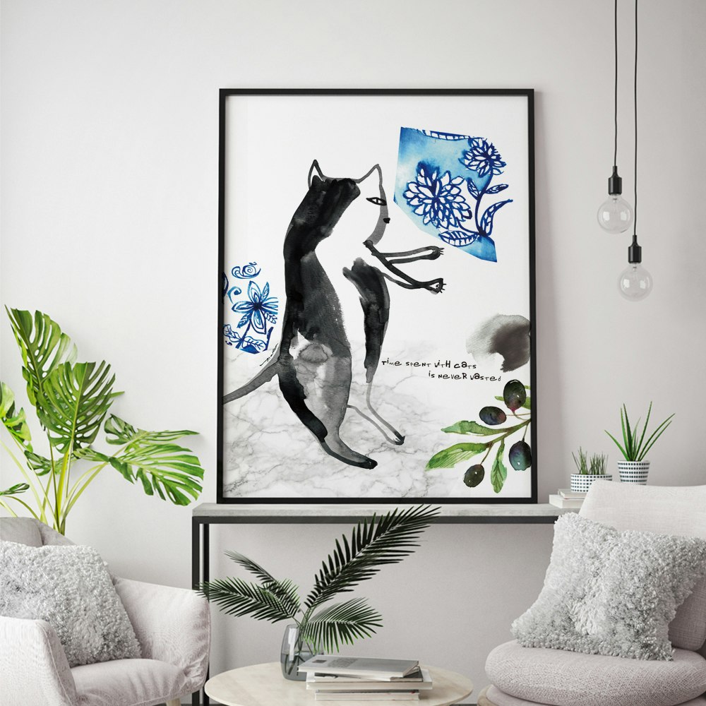 Time Spent With Cats Is Never Wasted Art Print Free Shipping Fy