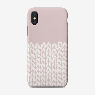 Pink Half Knit iPhone Case