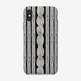 Cable Knit Black iPhone Case