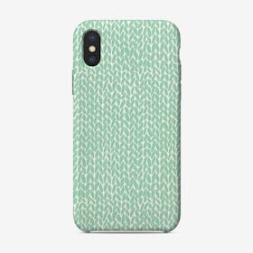 Mint Knit  iPhone Case