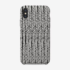 Hand Knit Black iPhone Case