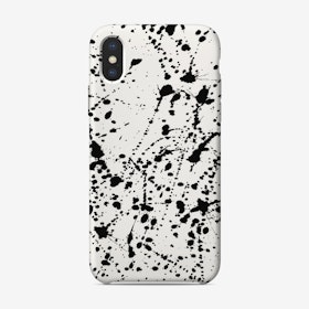 Splat Black on White iPhone Case