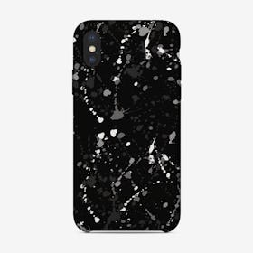 Splat Grey and Black iPhone Case