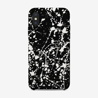 Splat White on Black iPhone Case