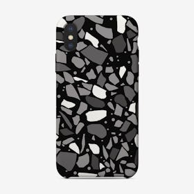 Terrazzo Spot Grey Black iPhone Case