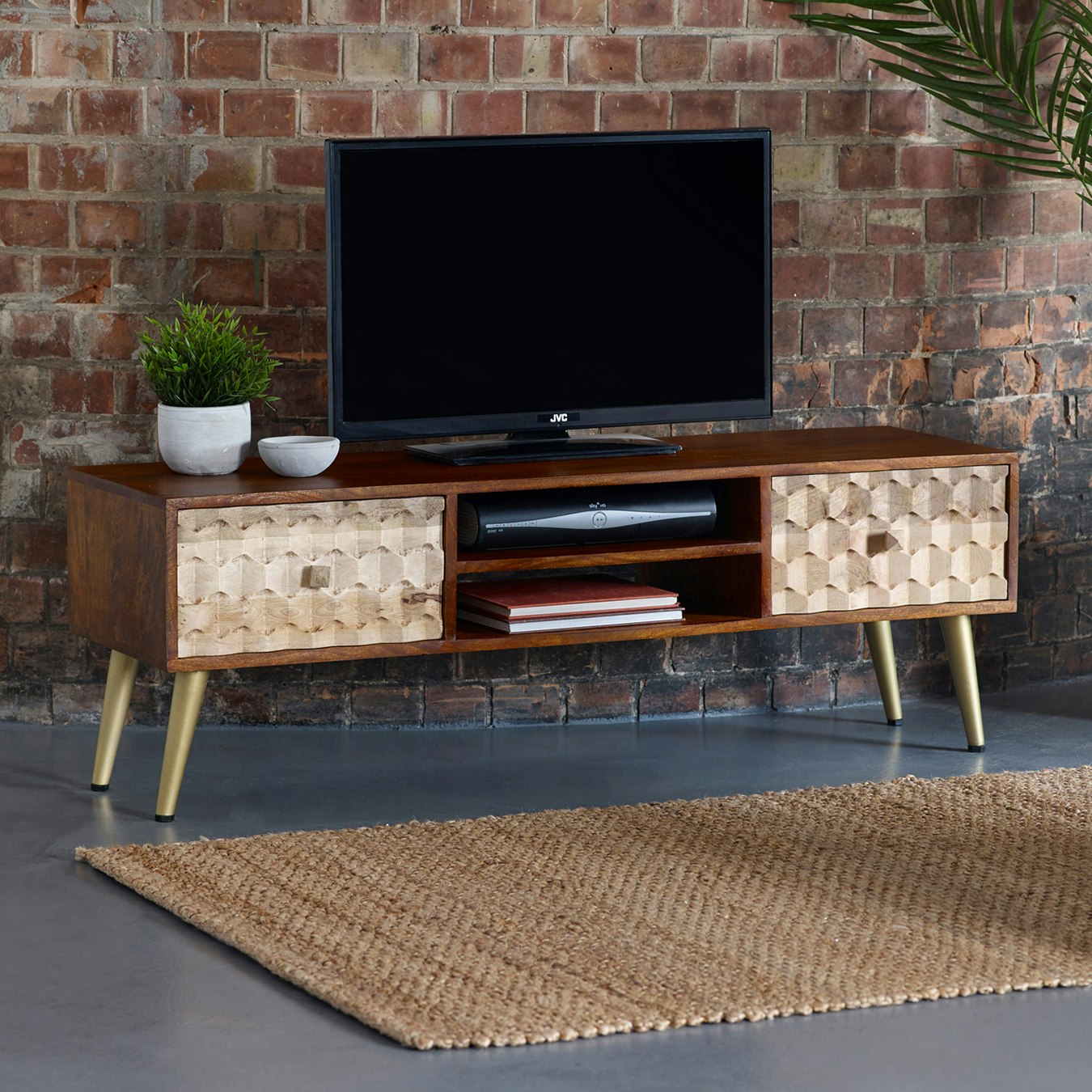 Large Edison Plasma Tv Stand By Indian Hub Fy