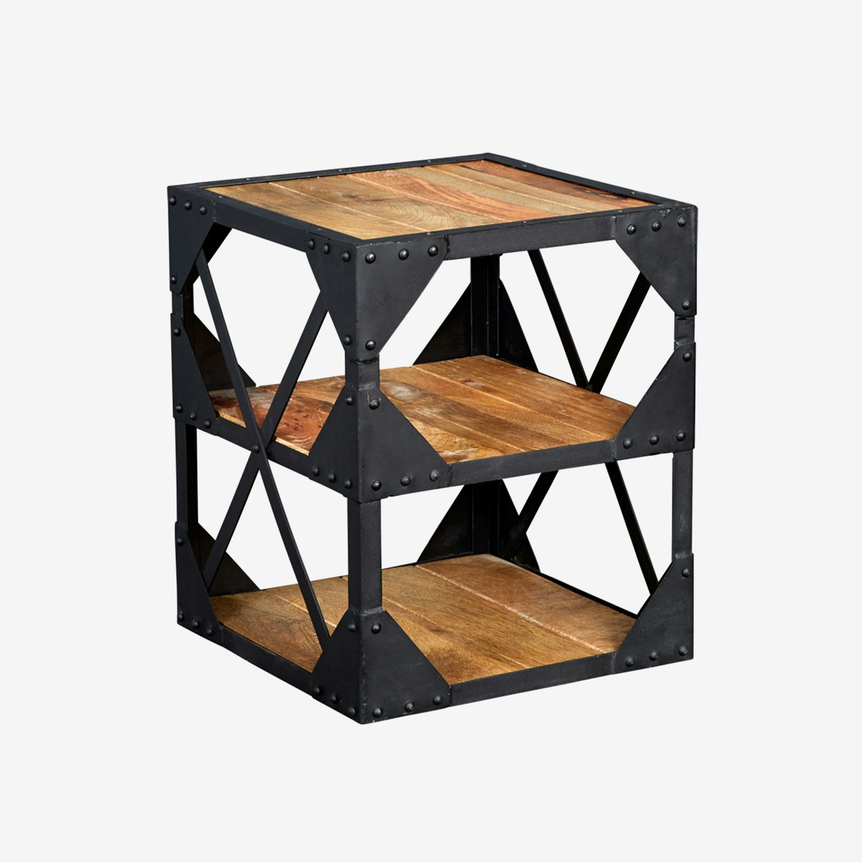 Reclaimed Wood Side Table Multimedia Cabinet By Indian Hub Fy