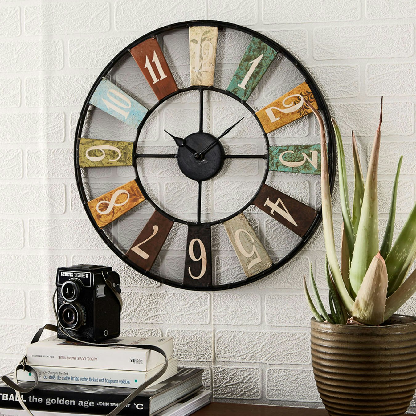 Archie Industrial Style Clock - Reclaimed Metal by Indian Hub