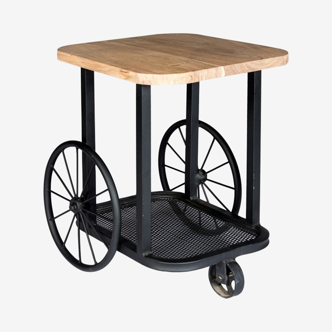 Craft Wheel End Table by Indian Hub