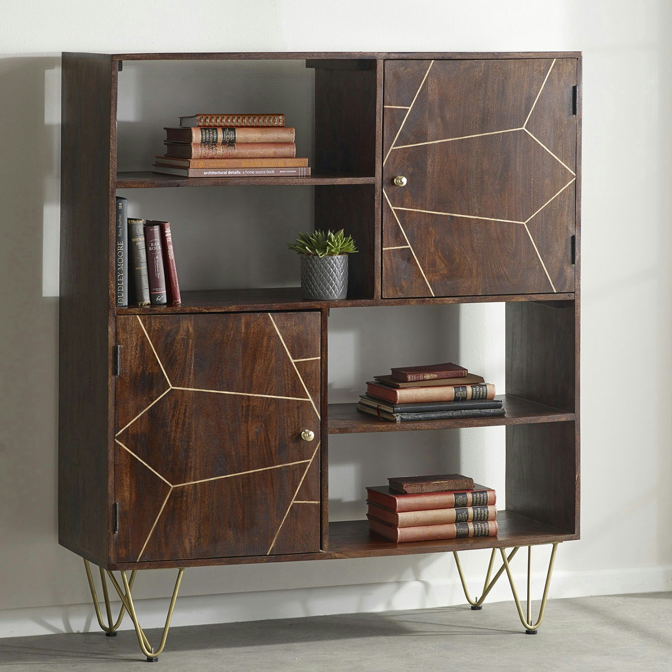 Dark Gold Display Cabinet by Indian Hub