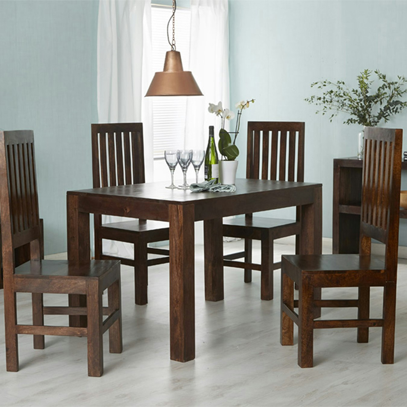 Toko Dining Table - Dark Mango Wood by Indian Hub