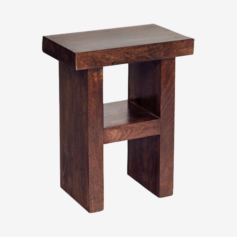 Toko H Shaped Table/Stool - Dark Mango Wood by Indian Hub