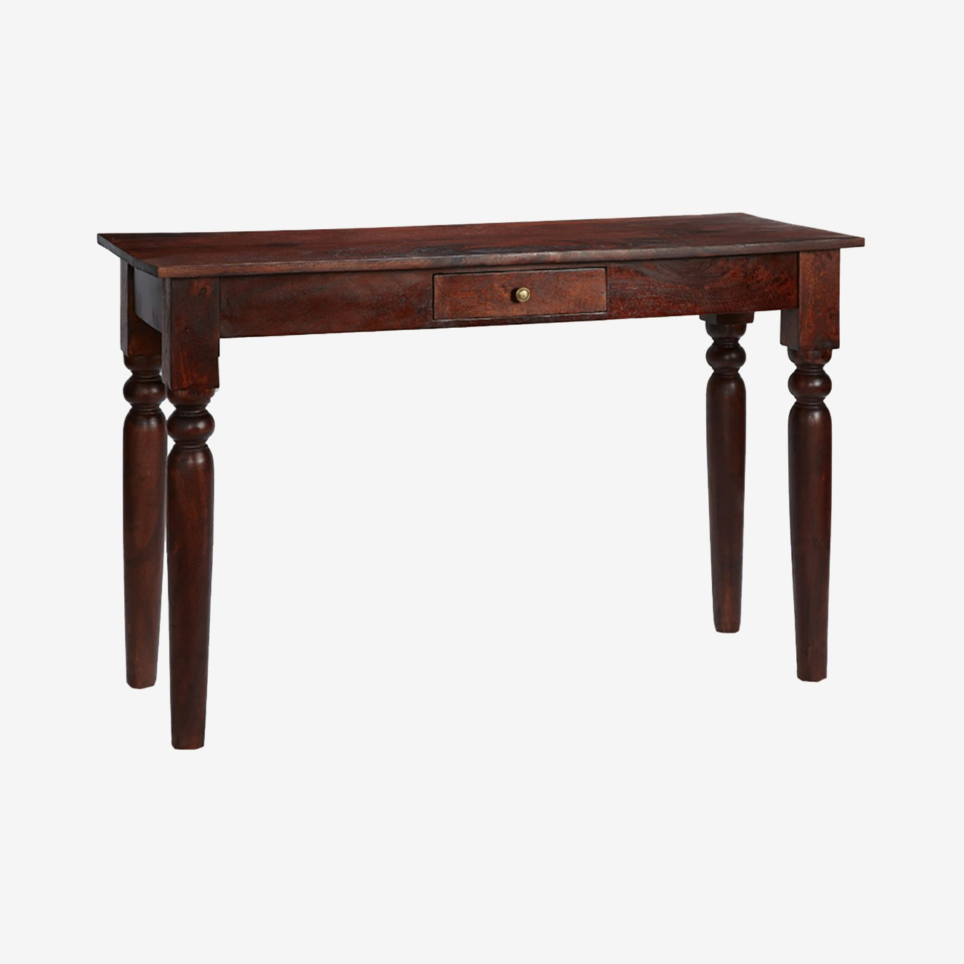 Maharani Dark Wood Console Hall Table with Drawer by Indian Hub