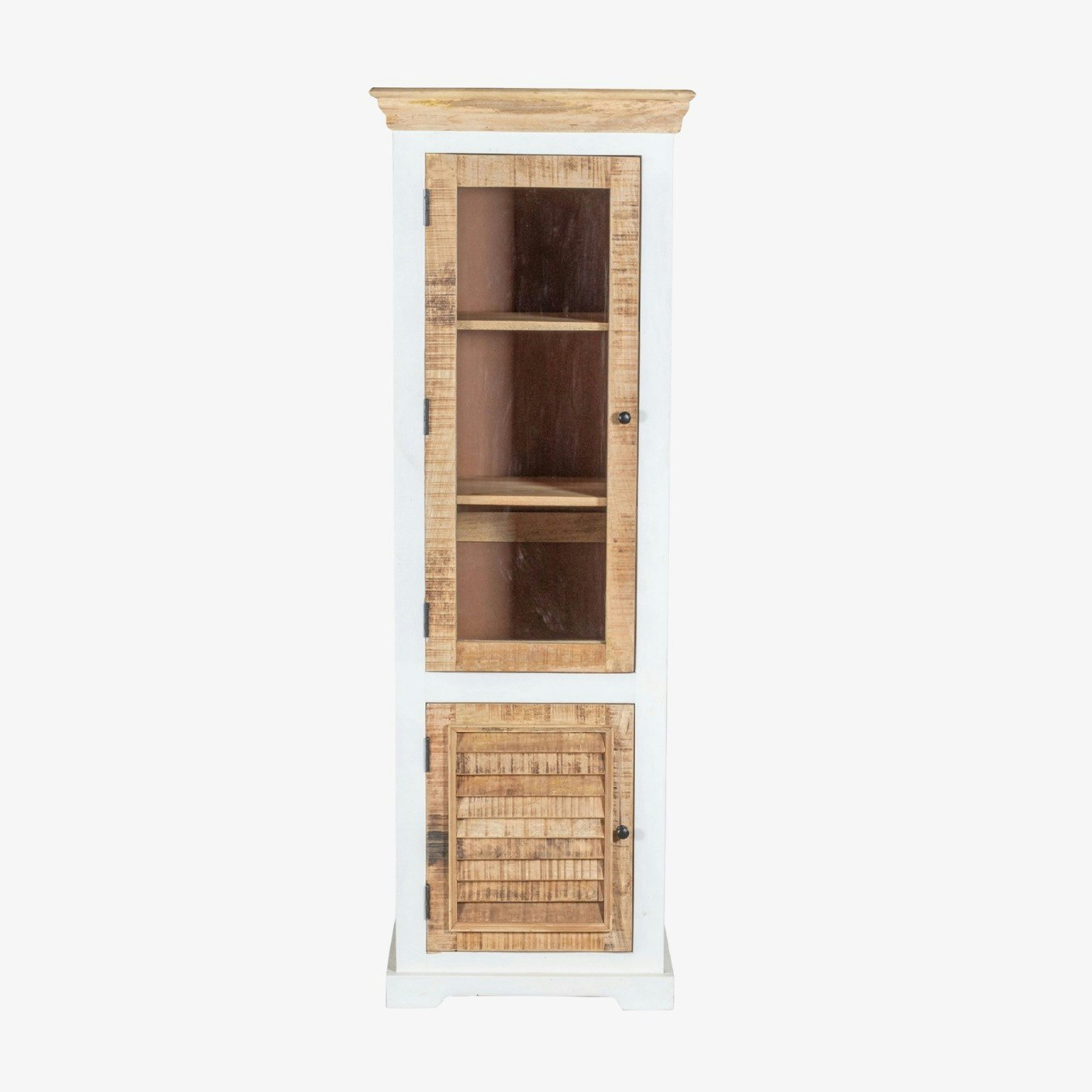 Bocelli Wood Bookcase/Display Cabinet - 3 Shelves & 1 Doors by Indian Hub